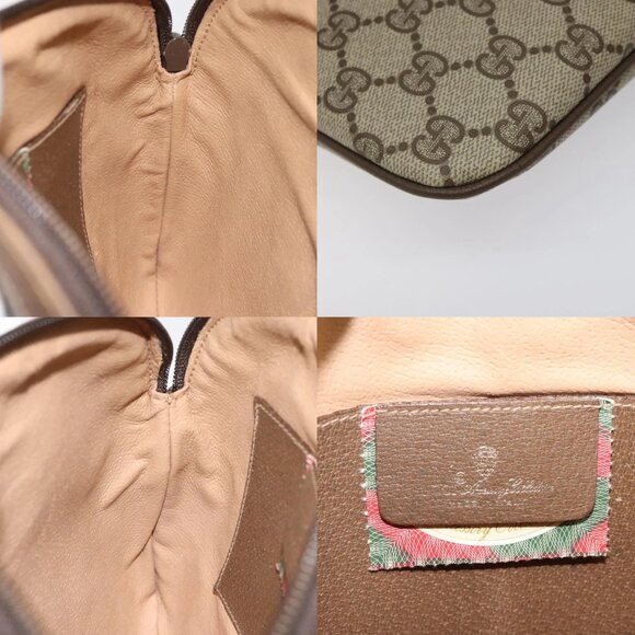 GUCCI GG Supreme Web Sherry Line Bag PVC Beige Gold 904 02 047 Auth bs24305 - Picture 16 of 16